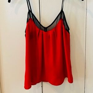 Urban Outfitters Silence & Noise Red & Black Lace Tank Top, XS